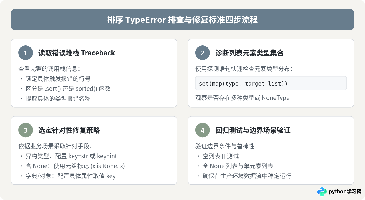 Python列表排序报错TypeError怎么解决