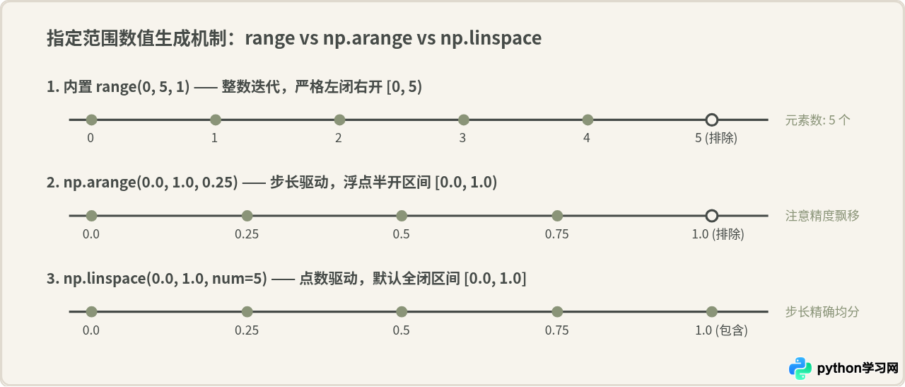 Python快速初始化全0、全1或指定范围数组的技巧