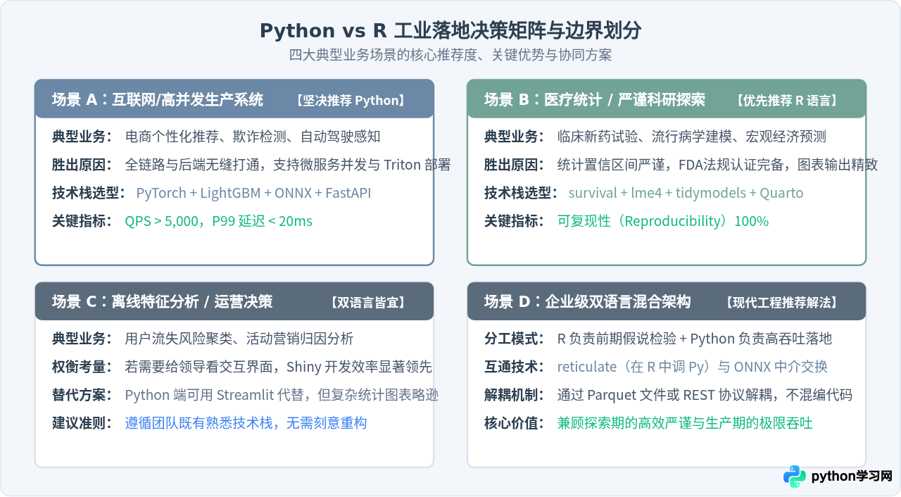 机器学习选Python还是R语言？库生态与工业界应用对比