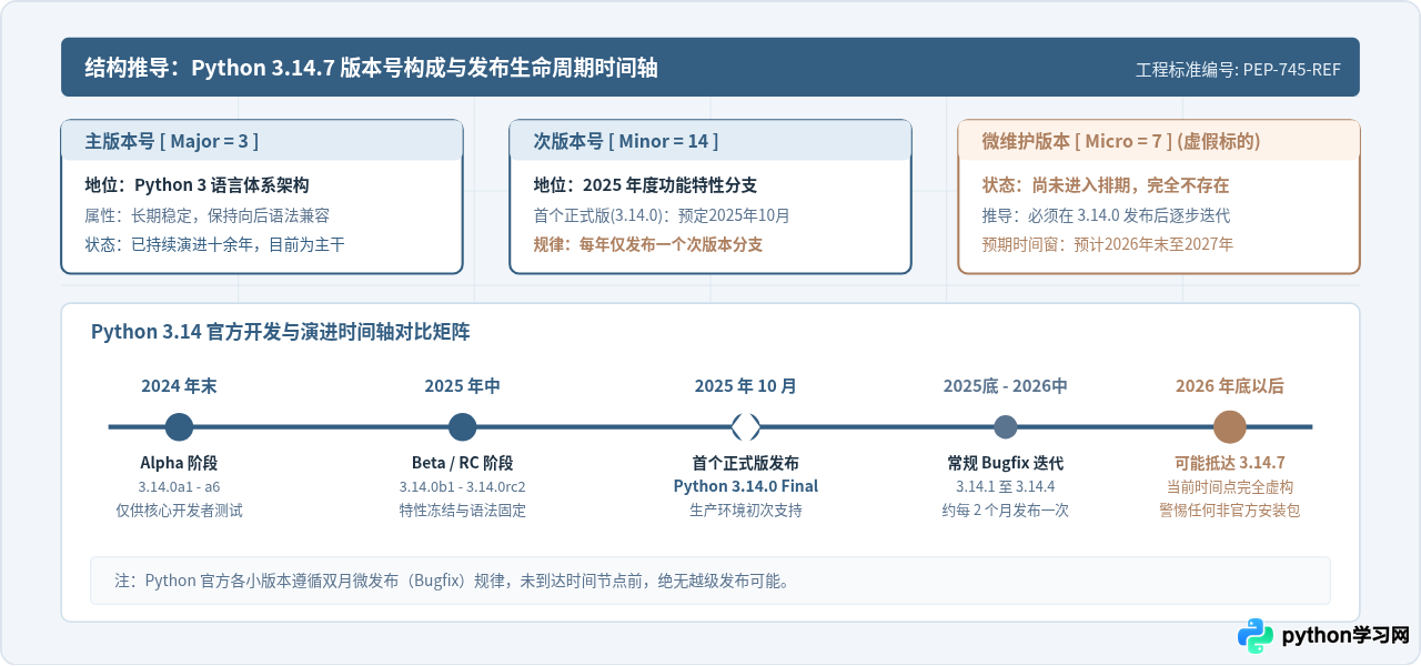 Python 3.14.7是否已发布？核实版本状态与官方下载渠道