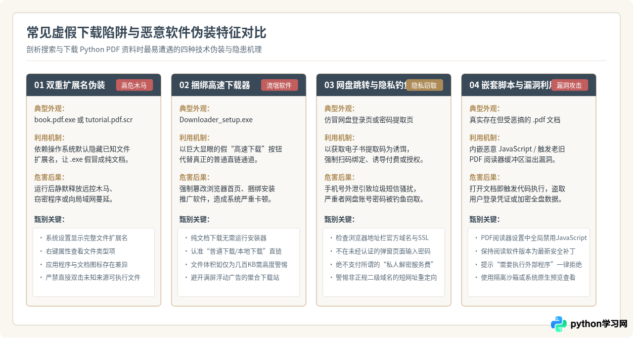 下载Python PDF教程时怎么避开病毒链接和侵权陷阱