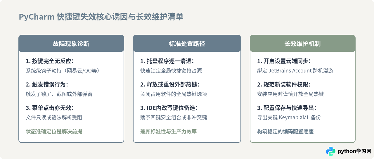 PyCharm快捷键冲突导致格式化无效怎么办