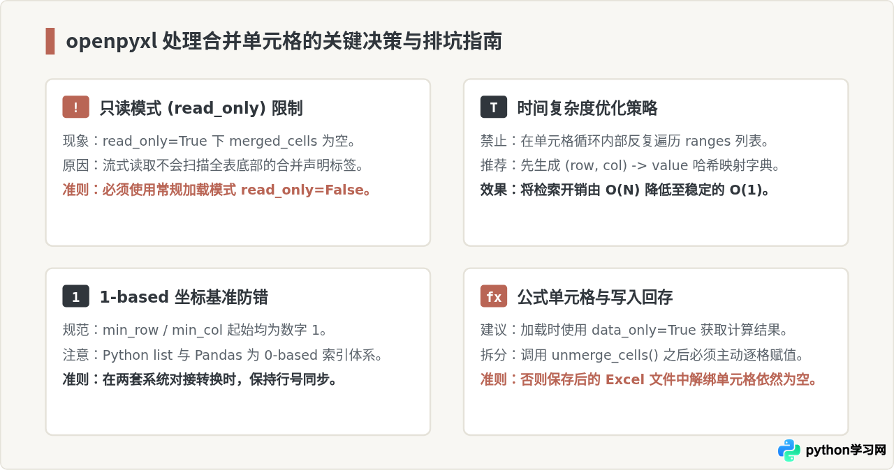 Python使用openpyxl读取含合并单元格的Excel数据