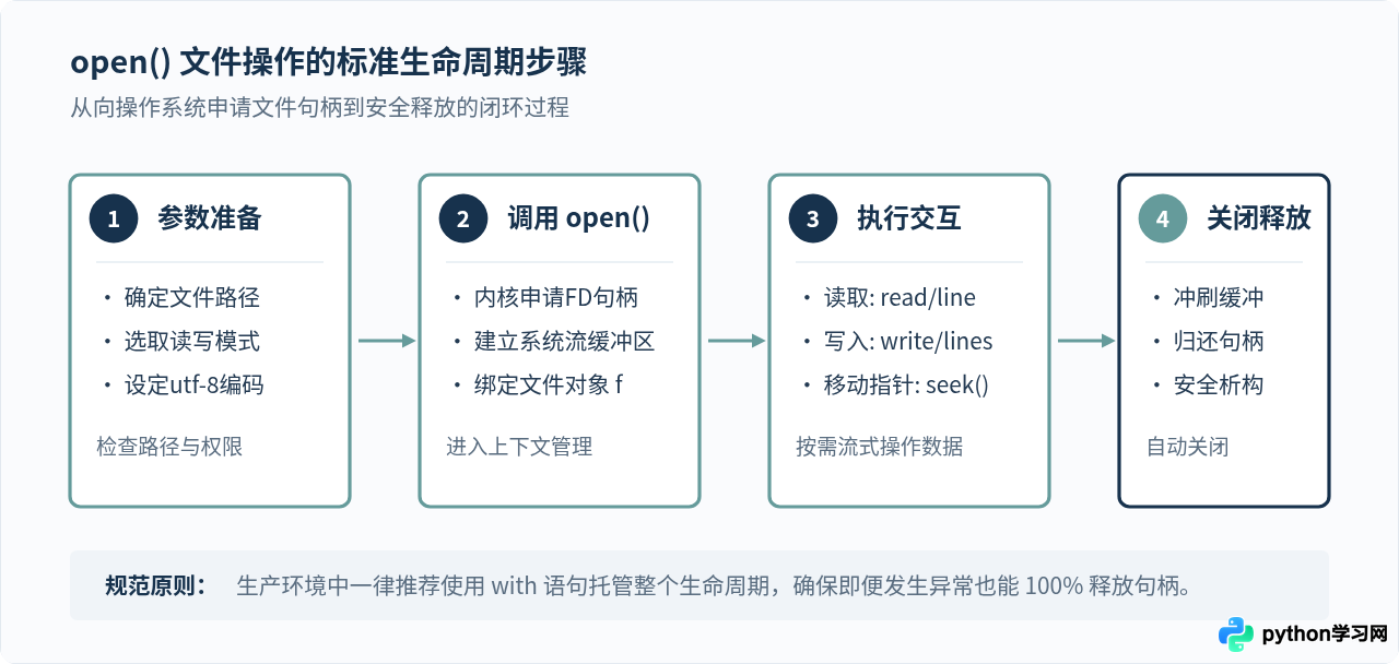 Python open()文件操作内置函数基础教程