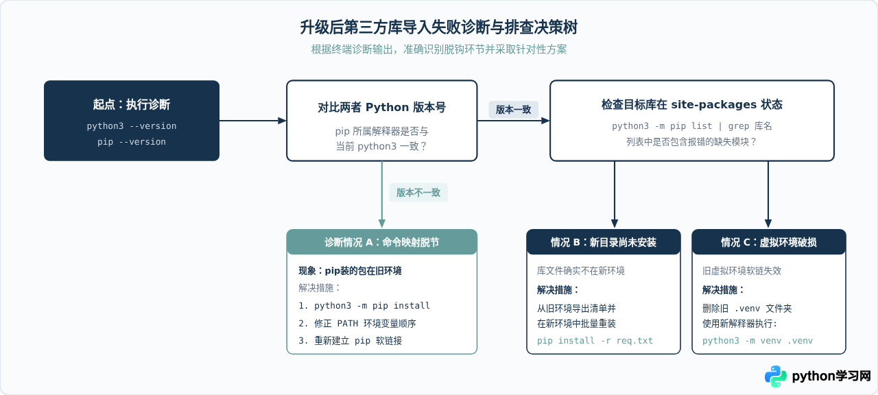 升级Python后pip安装的库无法导入怎么办
