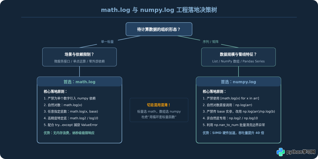 Python中math.log与numpy.log的区别与选择