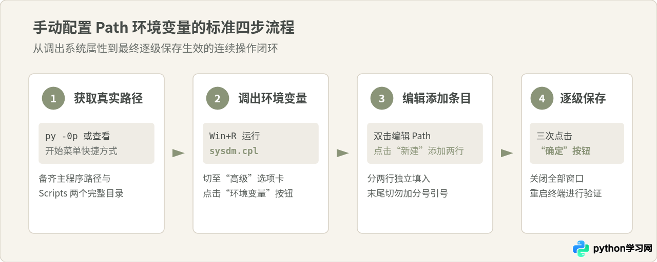 Windows下为Python 3添加环境变量的详细步骤