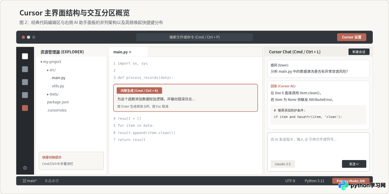Cursor下载安装与界面基础设置指南
