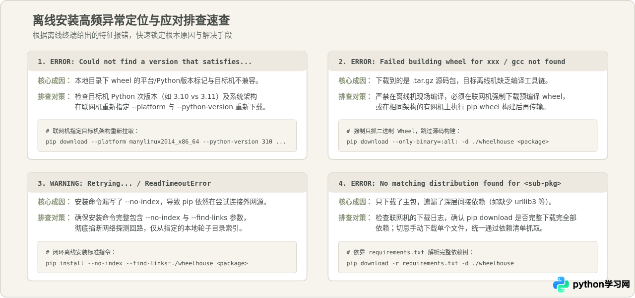 网络极差时怎么离线下载并安装 Python 第三方库