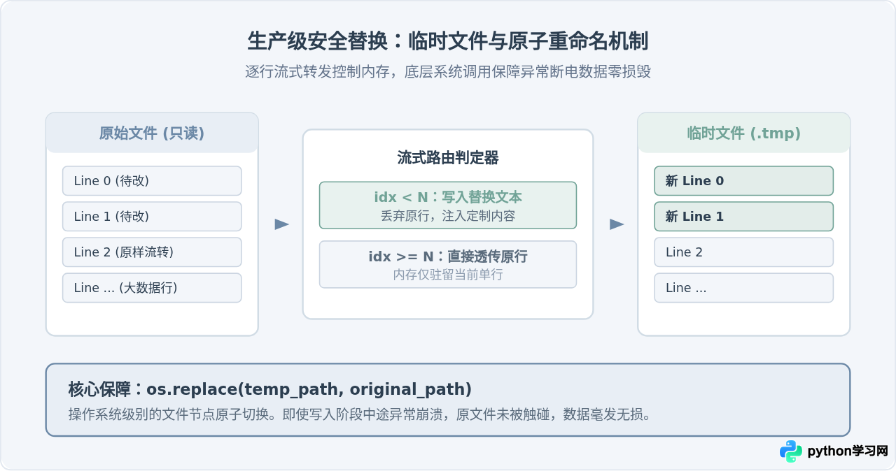 Python怎么修改文本文件的前几行内容