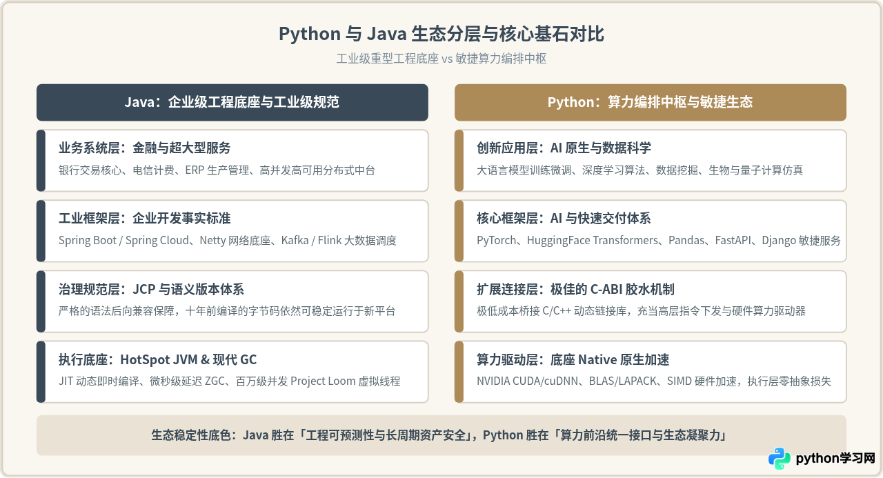Python和Java生态稳定性对比：未来会被淘汰吗