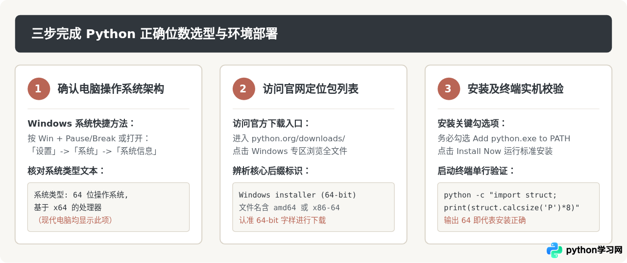 Python下载选32位还是64位？版本位数选择指南