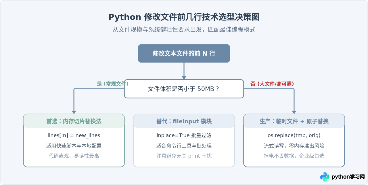 Python怎么修改文本文件的前几行内容