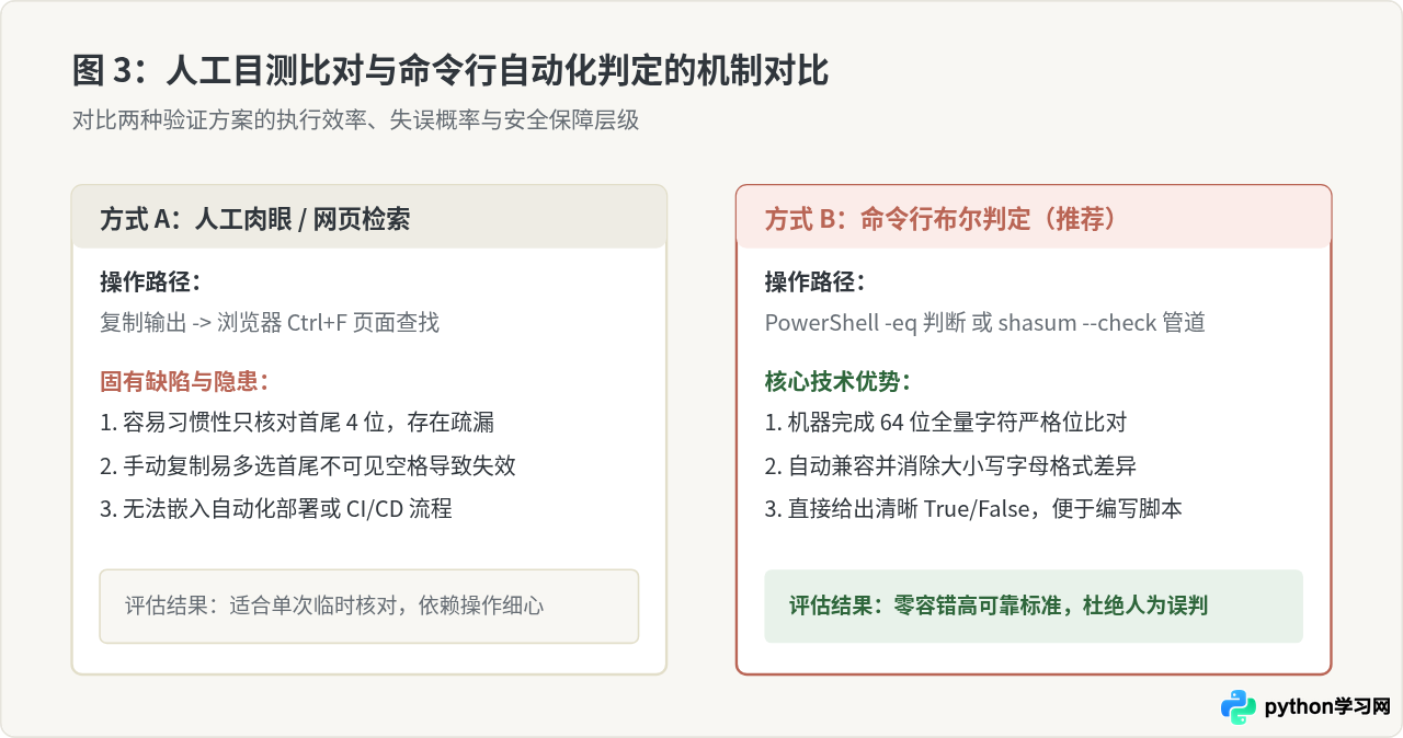 下载Python安装包后怎么校验SHA256哈希值确保文件安全