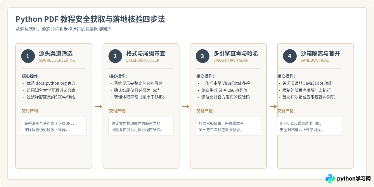 下载Python PDF教程时怎么避开病毒链接和侵权陷阱