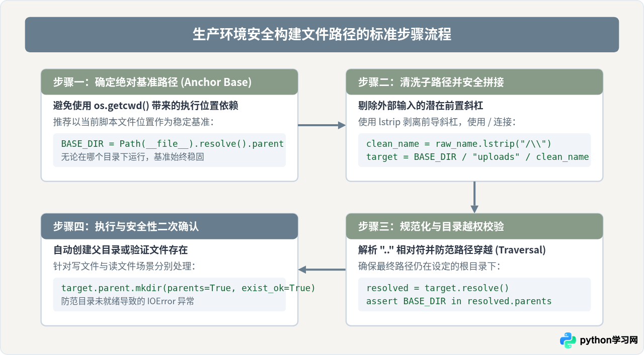 Python安全拼接文件路径：避免手动添加斜杠的错误