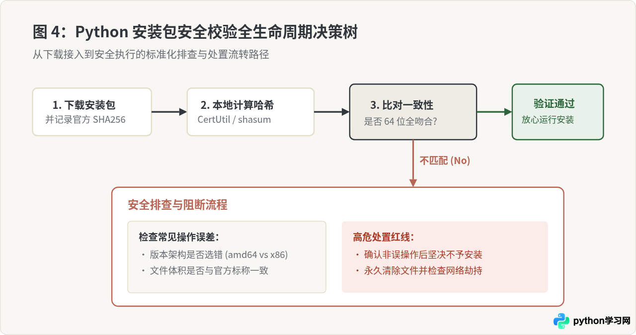 下载Python安装包后怎么校验SHA256哈希值确保文件安全
