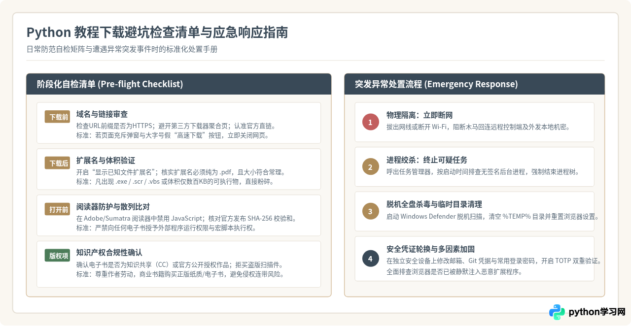 下载Python PDF教程时怎么避开病毒链接和侵权陷阱