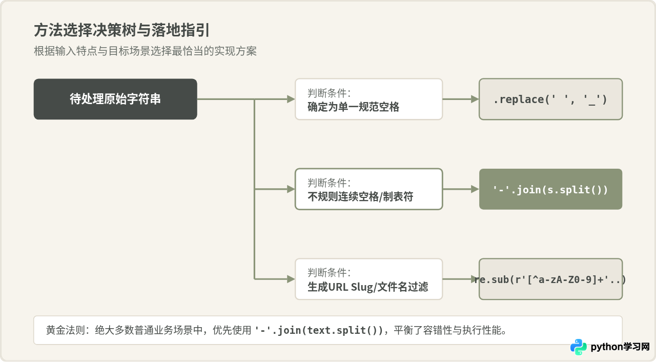 Python将字符串空格替换为下划线或连字符的方法