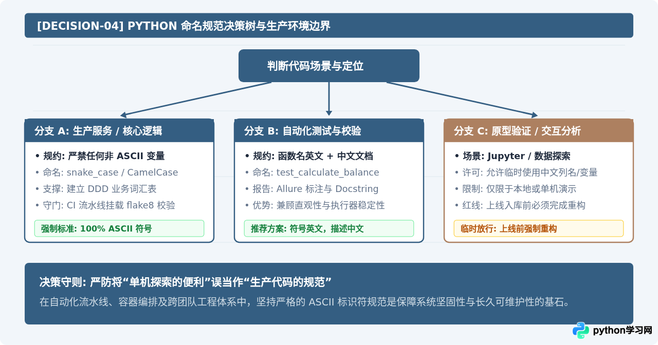 为什么不建议在Python生产代码中使用中文变量名