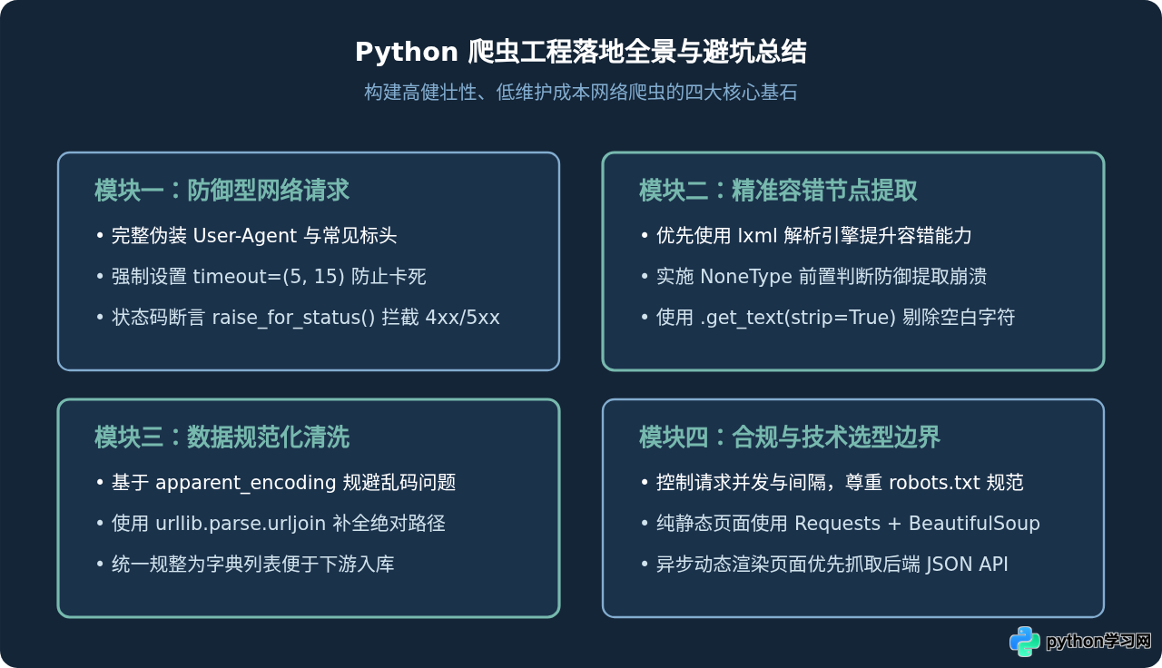 Python爬虫基础代码模板：Requests请求与BeautifulSoup解析示例