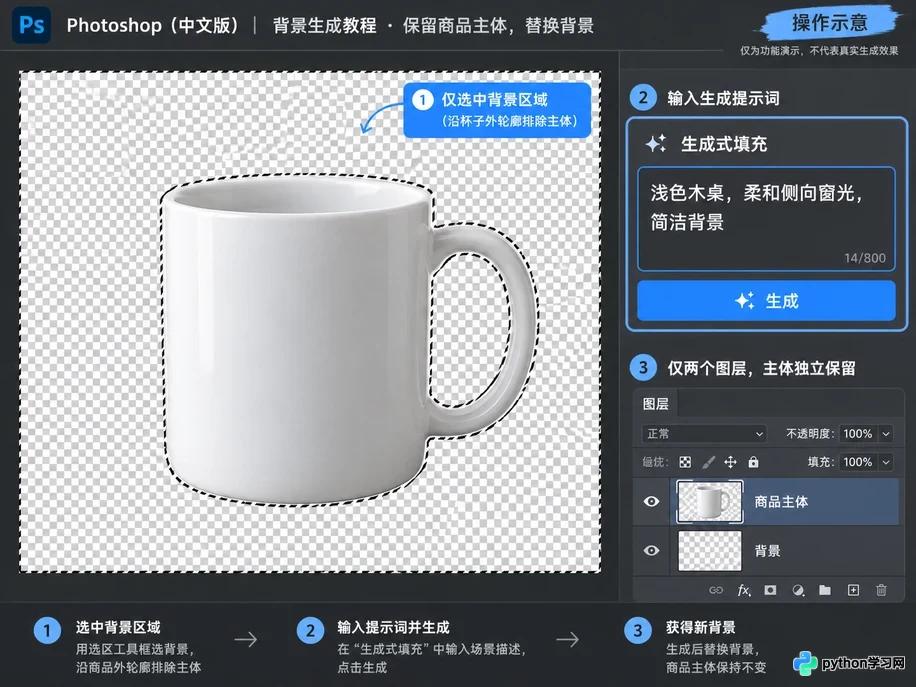 AI绘画辅助电商设计:如何用Photoshop生成背景并保持商品细节准确
