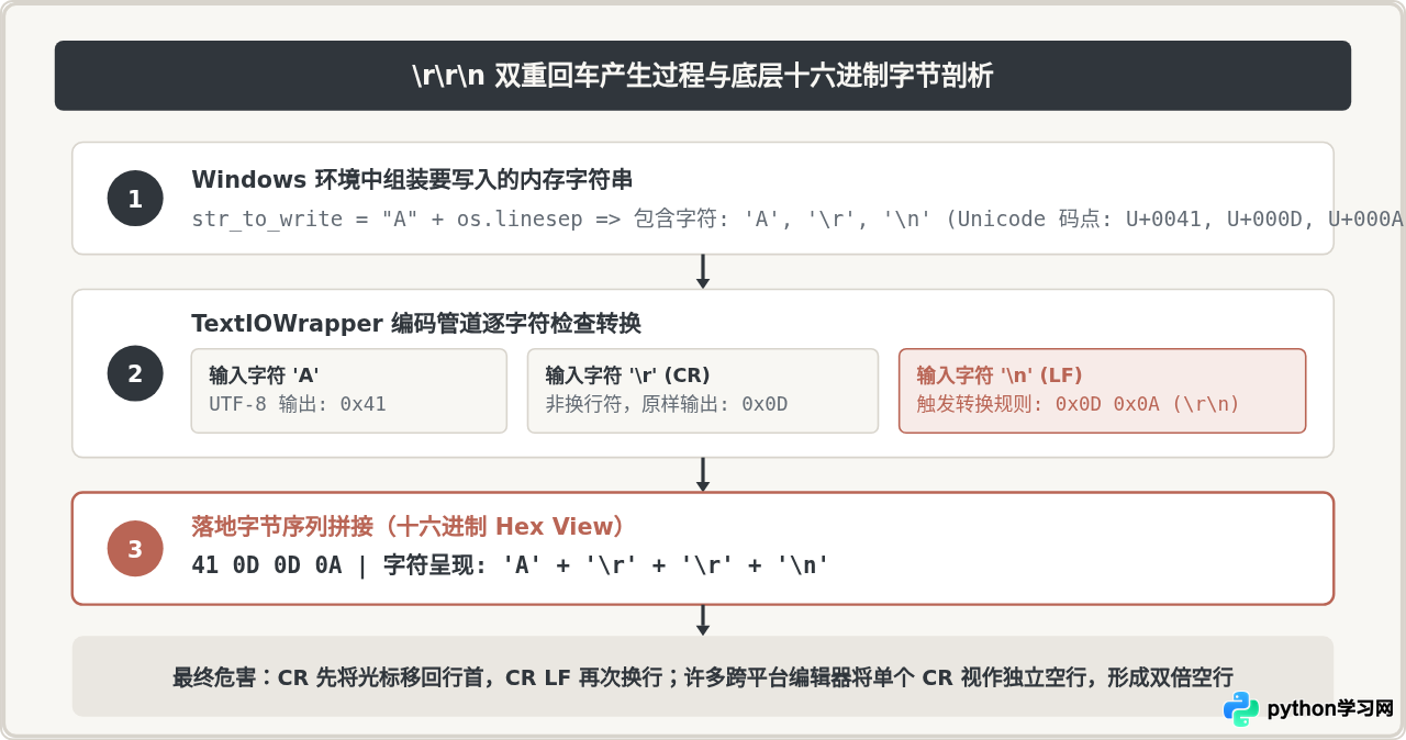 为什么Python官方不建议使用os.linesep写入文件