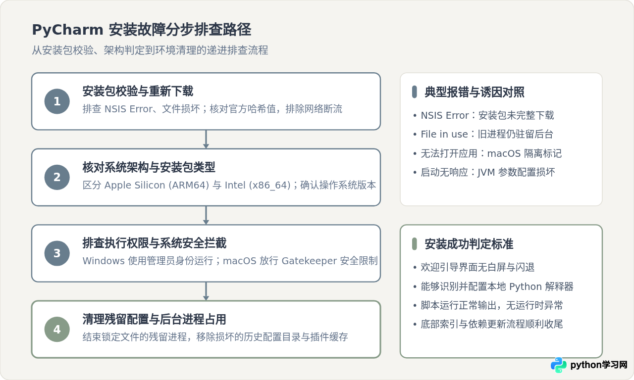 PyCharm安装失败怎么办？常见报错原因及解决方法