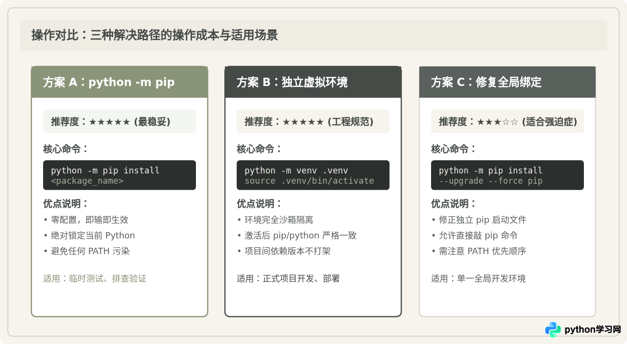 pip --version与Python --version显示的版本不一致怎么办