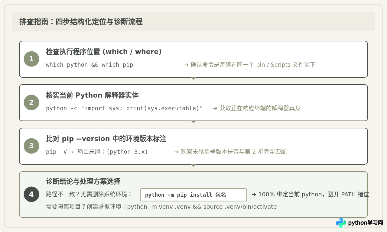 pip --version与Python --version显示的版本不一致怎么办