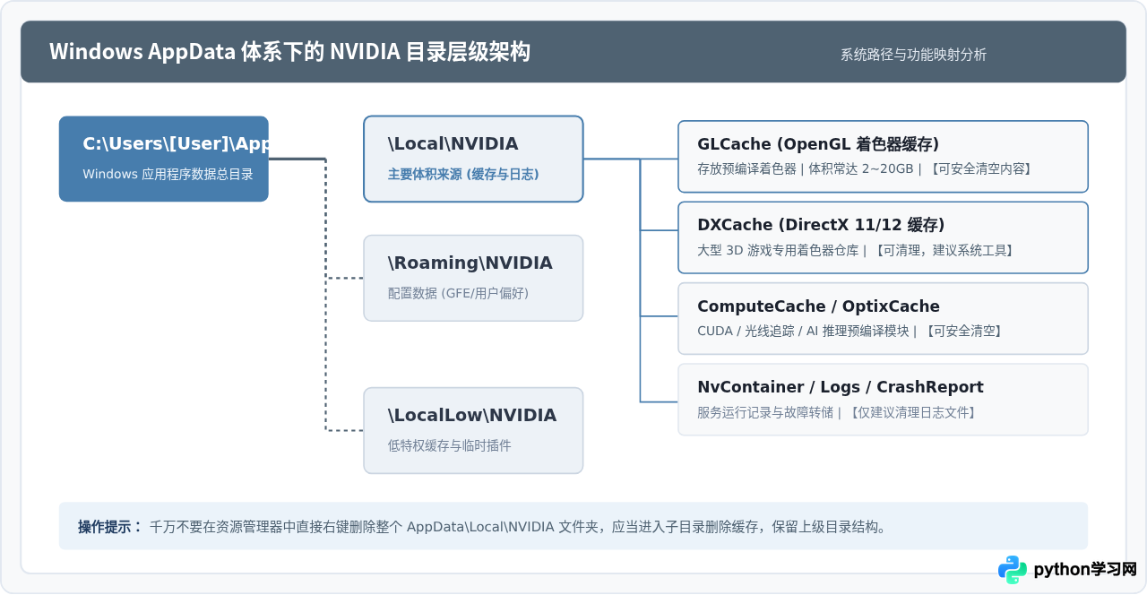 AppData下的NVIDIA文件夹可以删除吗？详解GLCache等子目录作用与风险