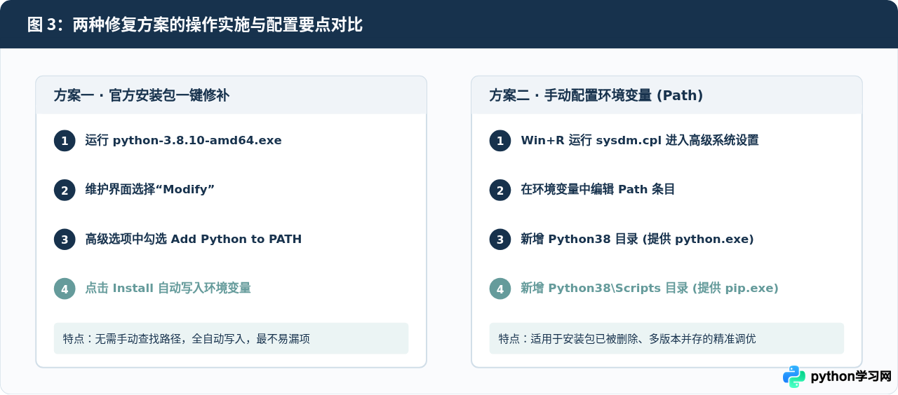 Python 3.8.10安装后提示“不是内部或外部命令”怎么解决