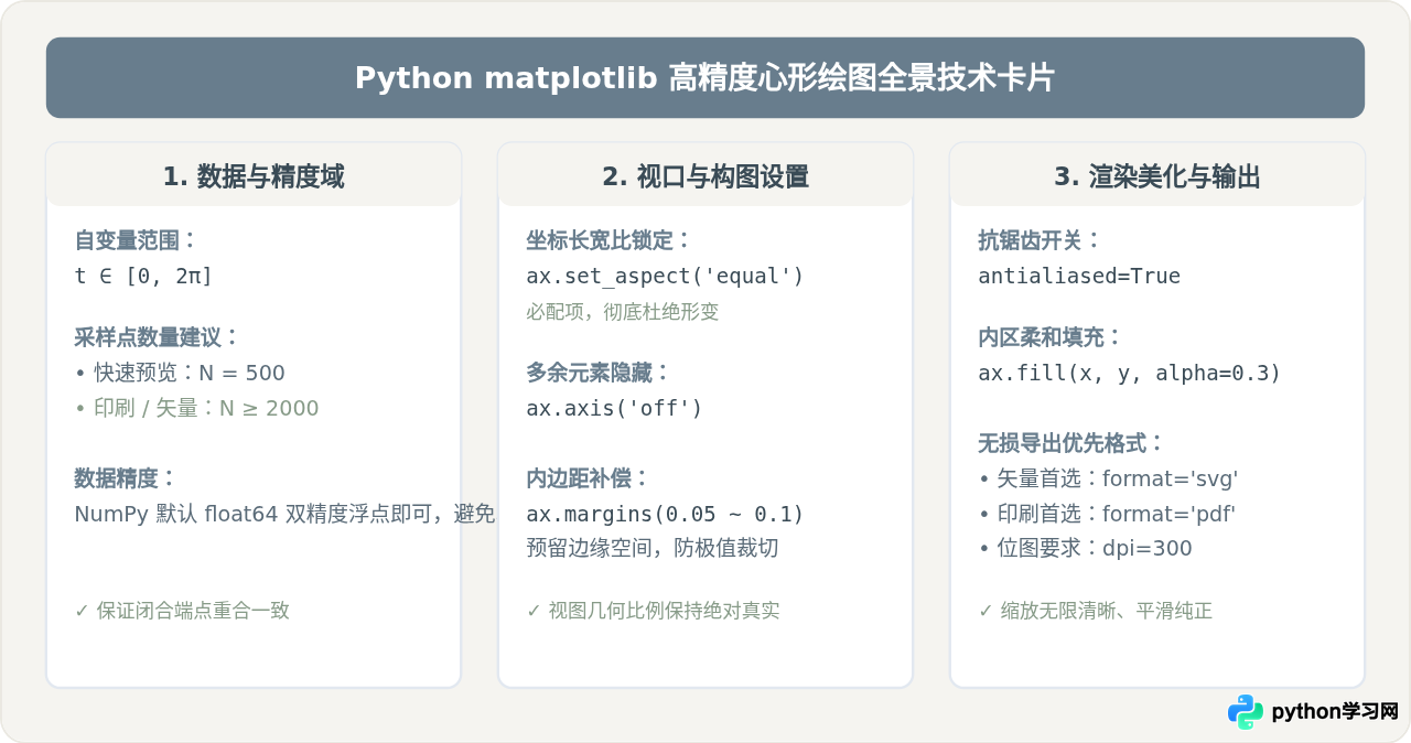 怎么用Python matplotlib绘制高精度心形曲线