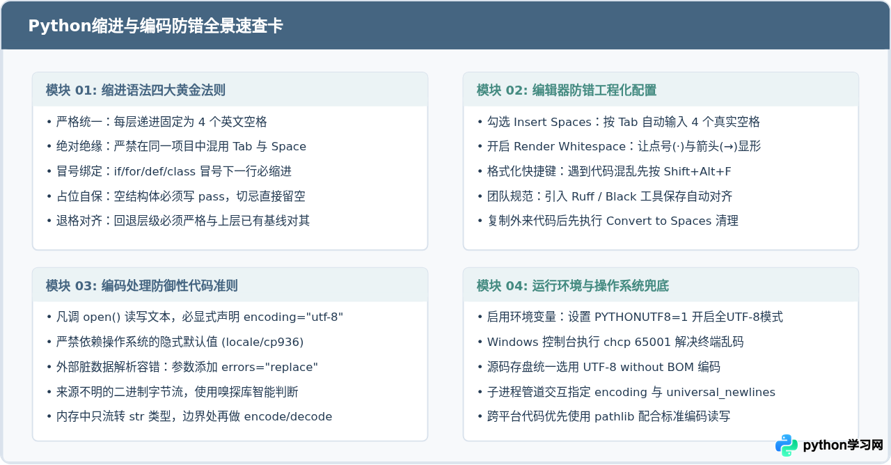 解决Python新手常见的缩进错误与编码问题