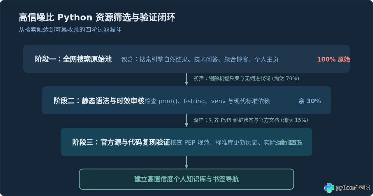 怎么辨别Python资源网的质量？避免过时与错误教程