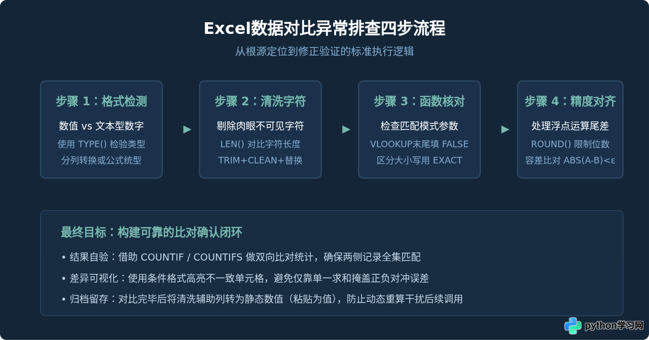 Excel数据对比结果不准确怎么办