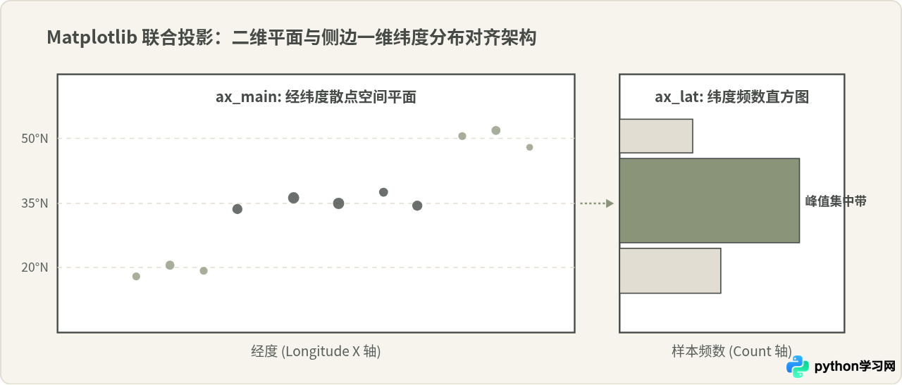 Python地图可视化：怎么用folium和matplotlib展示纬度分布