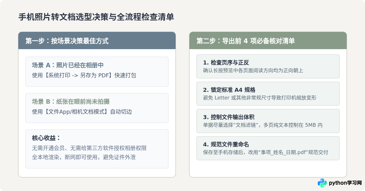 iPhone和安卓系统自带功能怎么免费把照片变成文档