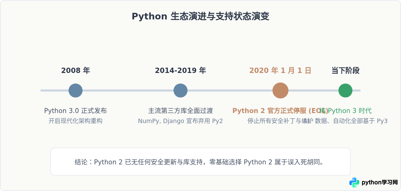 为什么初学者应该直接学习Python 3而非Python 2？