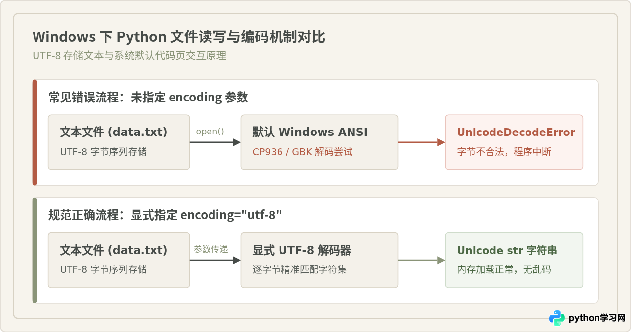 解决Windows运行Python脚本时的编码报错与路径问题