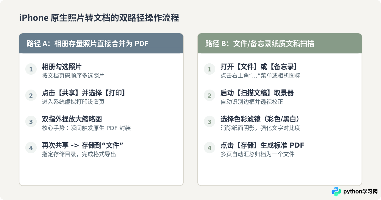 iPhone和安卓系统自带功能怎么免费把照片变成文档