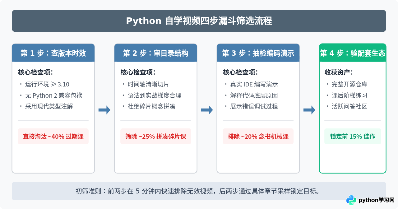 怎么筛选高质量的Python自学视频教程