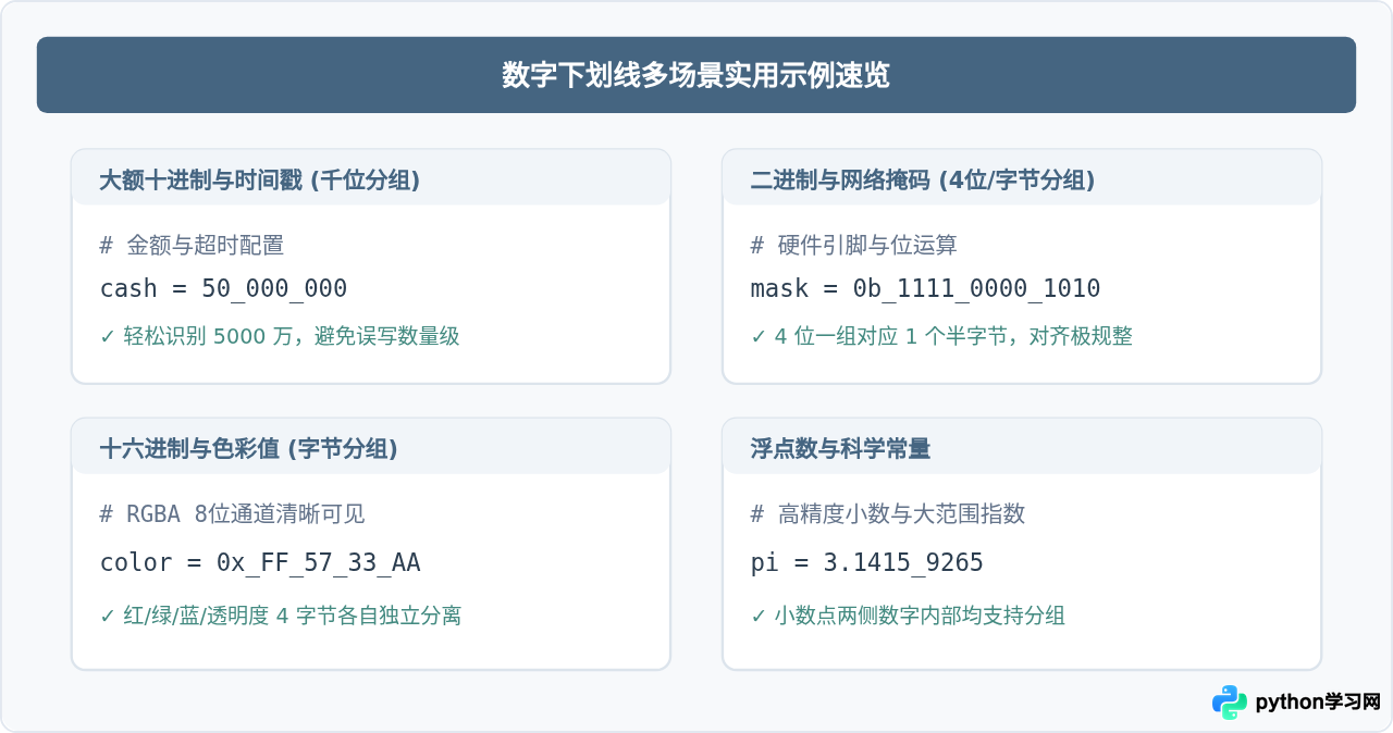 Python数字中间加下划线1_000有什么用？