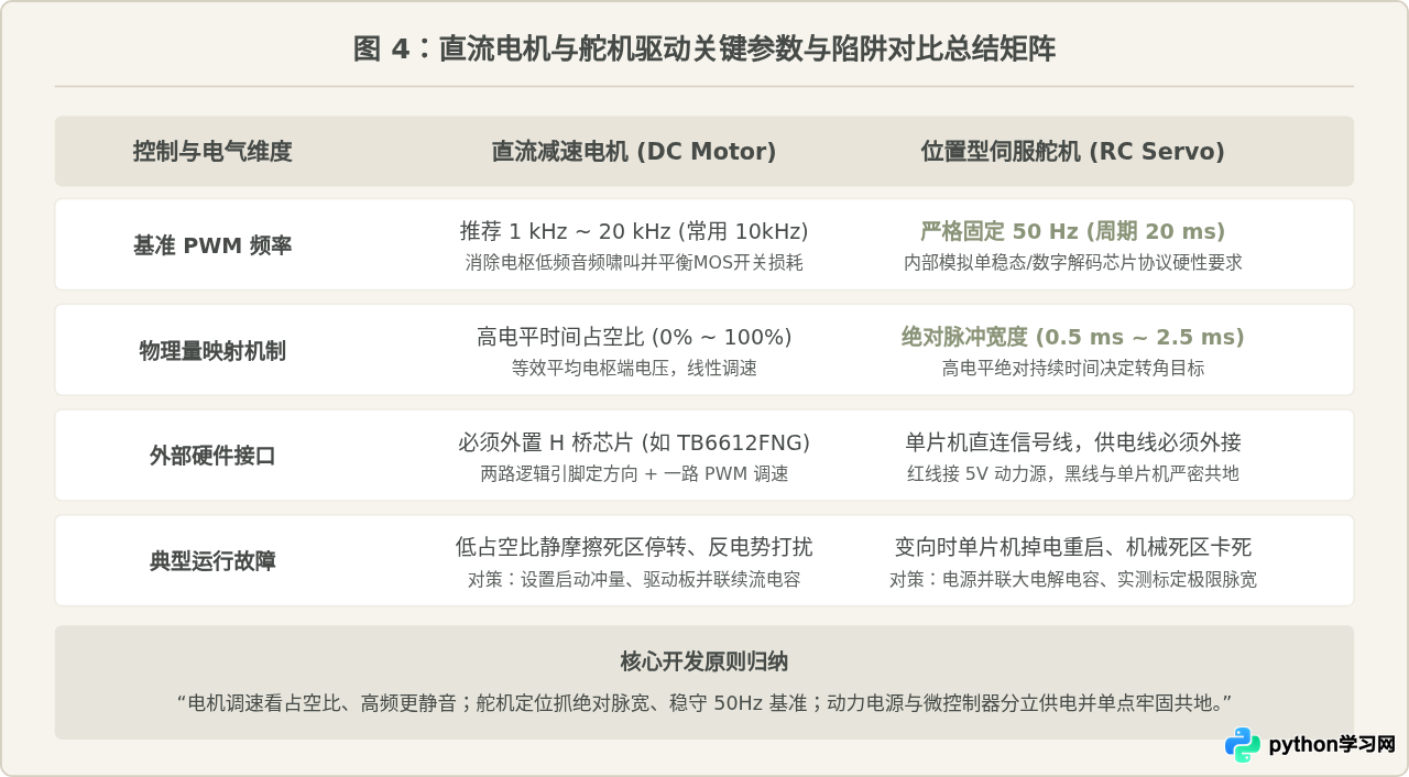 在单片机上使用Python实现PWM电机控制与舵机驱动