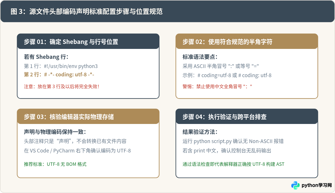 Python源文件头部为什么要写# -*- coding：utf-8 -*-