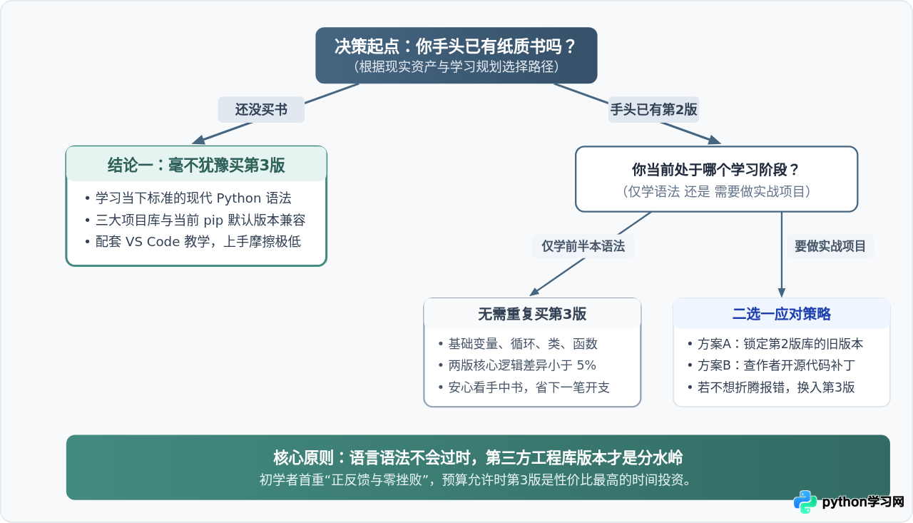 《Python编程：从入门到实践》第2版和第3版有什么区别？新手怎么选