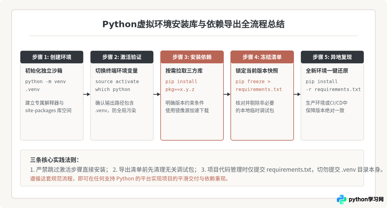 怎么在Python虚拟环境中安装第三方库并生成依赖文件