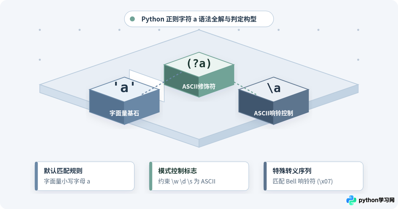 Python正则表达式中字符a的含义：字面量匹配与特殊用法区分