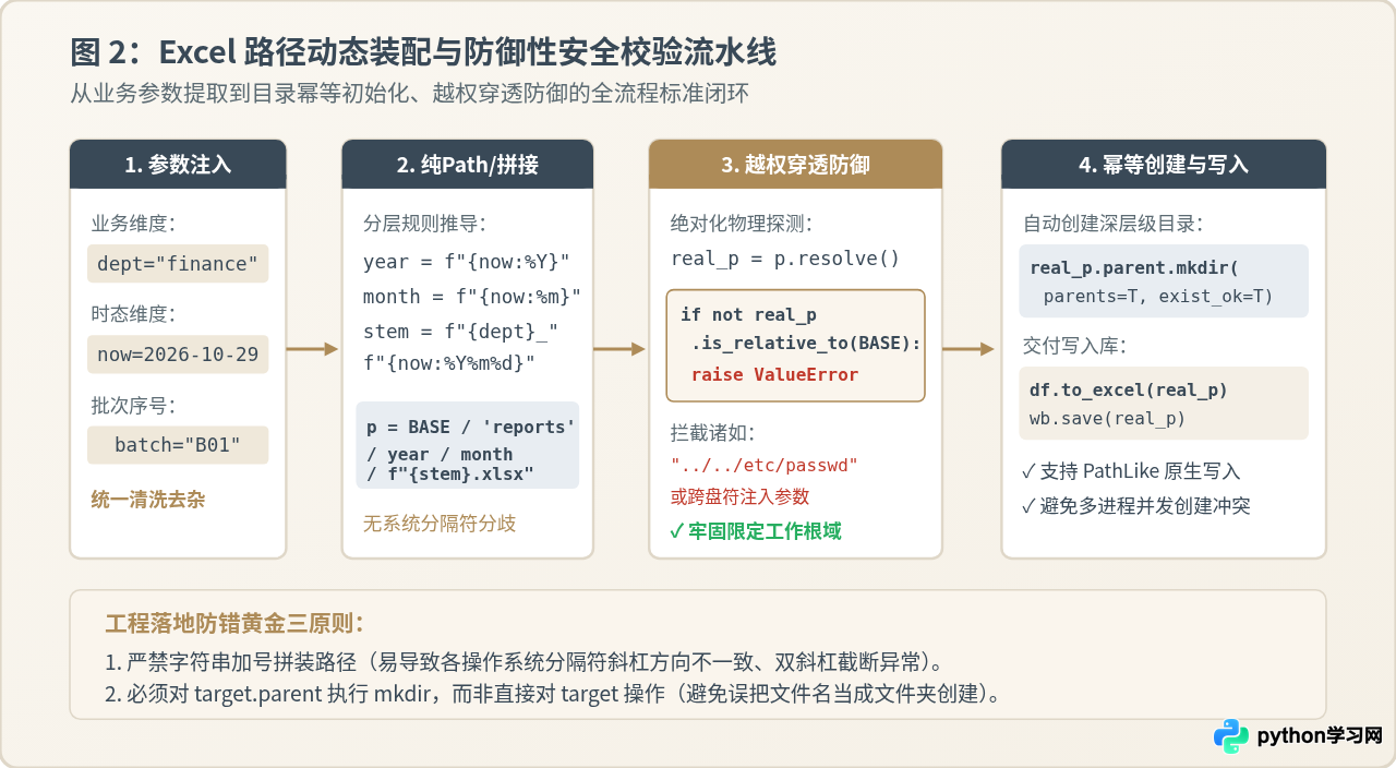 Python使用pathlib动态构建Excel文件路径的最佳实践