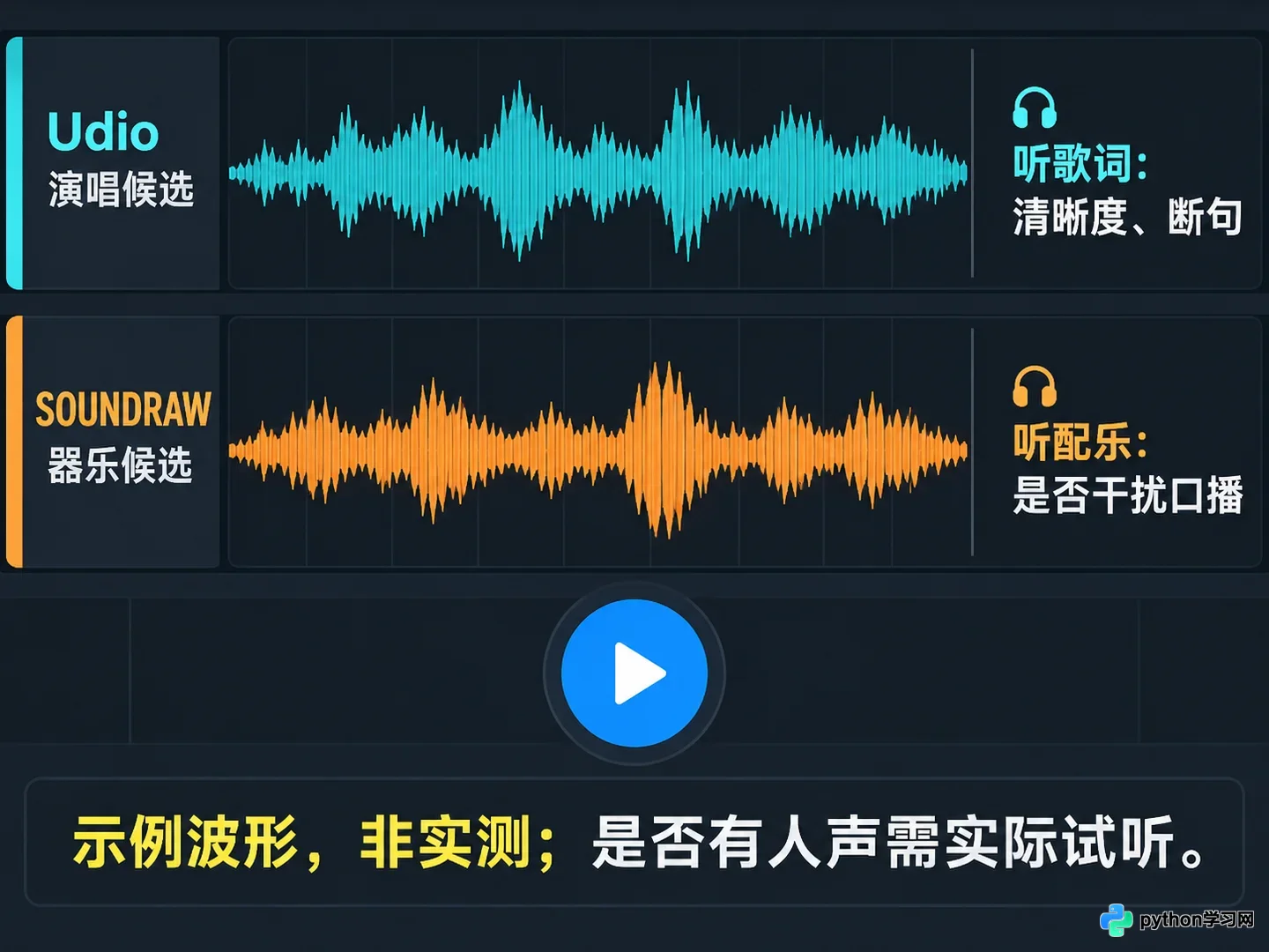 Udio与Soundraw人声功能对比:AI音乐平台能否生成带歌词的演唱